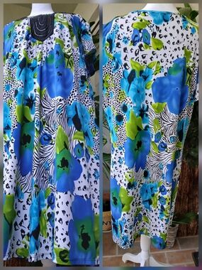 🔥Kim Rogers Floral Animal Print Midi Dress Beaded 2X & FREE GIFT